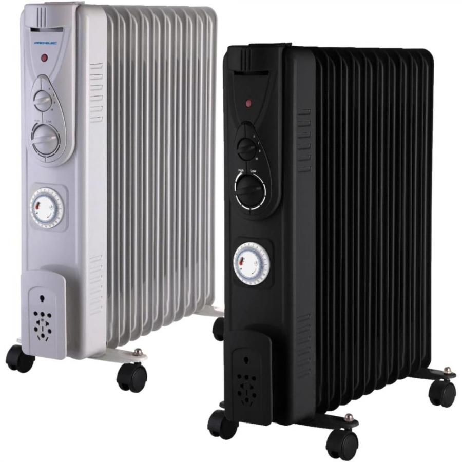 PRO-ELEC 2500W 11 FIN OIL FILLED HEATERS WITH TIMERS