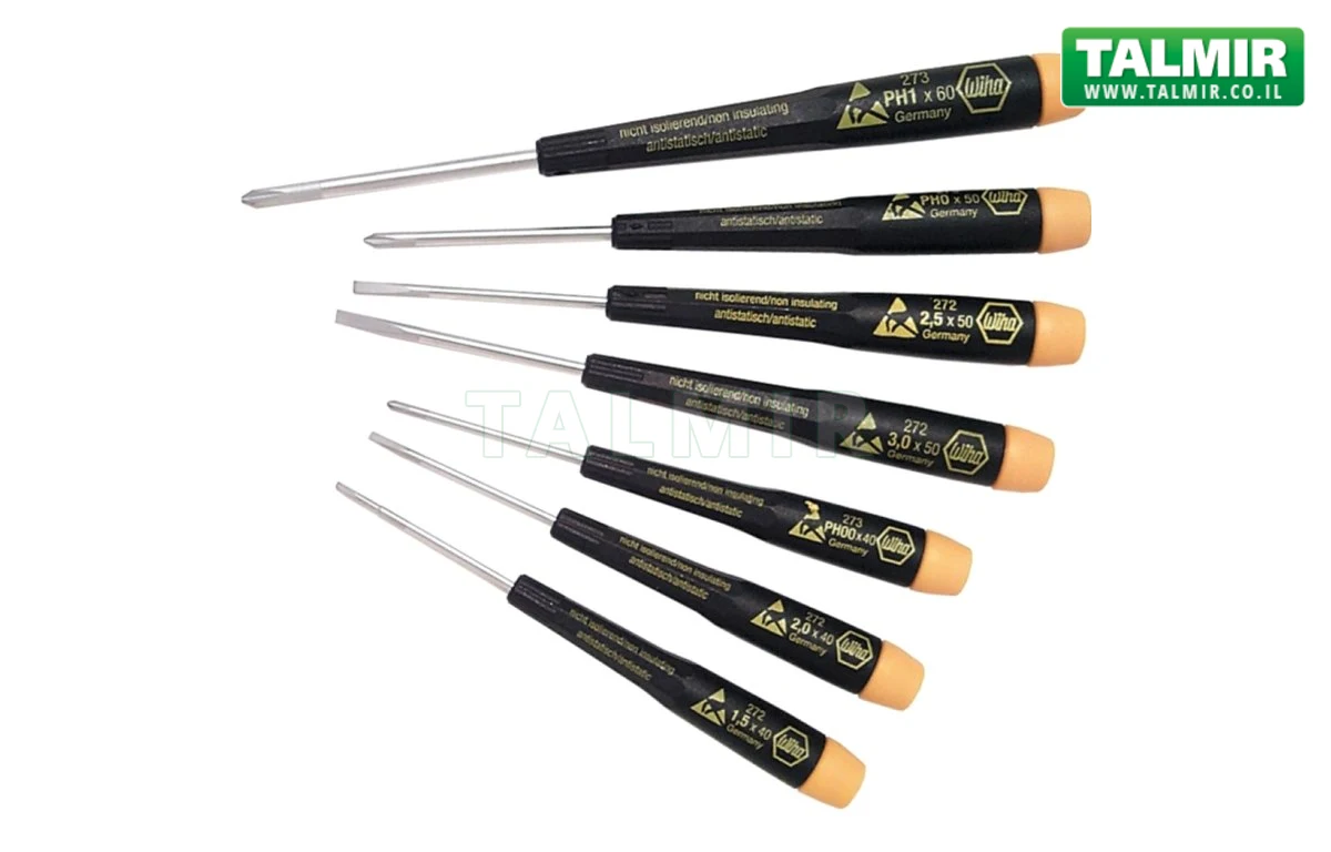 WIHA 7PC ESD SAFE PRECISION SCREWDRIVER SET - 27390 כלי עבודה ידניים ...