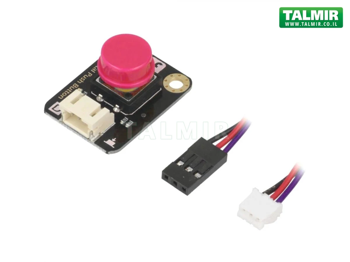 מודול לפיתוח - DFROBOT RED PUSH BUTTON FOR ARDUINO - טלמיר אלקטרוניקה