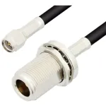 כבל קואקסיאלי - SMA (M) ~ N (F-B/H) - RG58 - 1.5M