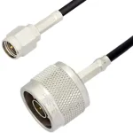 כבל קואקסיאלי - SMA (M) ~ N (M) - RG174 - 2M