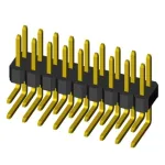 מחבר למעגל מודפס - זכר/זכר - זווית 50 מגעים - שתי שורות