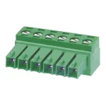 טרמינל בלוק להברגה לכבל - 6 מגעים - 3.81MM PITCH