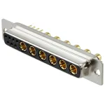 מחבר D-TYPE COMBO - נקבה למעגל מודפס - 40A - DC-13W6