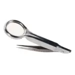 פינצטה משולבת עם זכוכית מגדלת