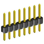 מחבר למעגל מודפס - זכר/זכר - ישר 12 מגעים - שורה אחת