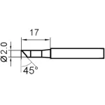 ראש למלחם - 2.0MM NARROW ANGLED CHISEL