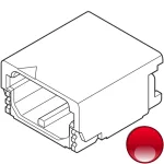 מחבר JST להלחמה למעגל מודפס - סדרת SFH - בידוד אדום - זכר 2 מגעים