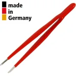 פינצטה מקצועית - 145MM - ROUND & BLUNT - SERRATED TIPS
