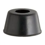 רגליות גומי שחורות עם חור לבורג - 16.7X12.7 מ