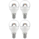 רביעיית נורות COOL WHITE LED 5W - הברגה E14 - עדשה שקופה