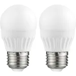 זוג נורות WARM WHITE LED 3W - הברגה E27 - עדשה חלבית