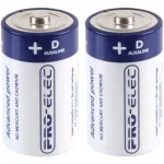 זוג סוללות אלקליין - D 1.5V - PRO-ELEC ULTRA ALKALINE