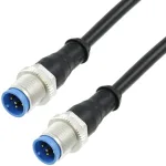 כבל לסנסורים - זכר M12 ~ זכר M12 - שמונה מגעים - 1 מטר
