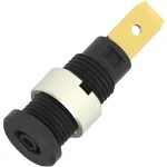 שקע בננה 2MM להברגה לפנל - בידוד שחור - TENMA 72-13962