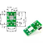לוח מתאם לרכיבי TO-252-3 ~ DIP - SMD