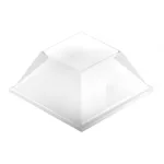 רגליות גומי שקופות נדבקות - פרופיל מרובע - 12.7X5.8 מ