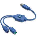מתאם (USB A (M) - 2X PS/2 (F