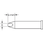 ראש לידית מלחם - METCAL GT4-CH0040P - CHISEL 4MM