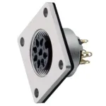 מחבר תעשייתי DIN 0332 - נקבה להלחמה לפנל - 7 מגעים