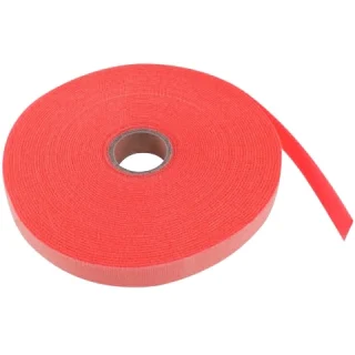 סרט קשירה אדום לכבלים (סקוטש) - רוחב 15MM PRO-POWER