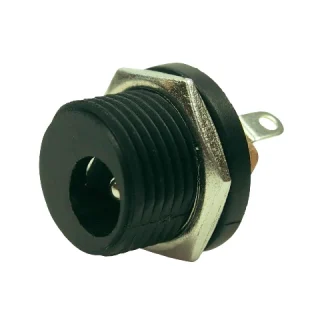 שקע DC מבודד להלחמה לפנל - קוטר פנימי 2.1MM LUMBERG