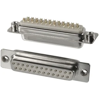 מחבר D-TYPE להלחמה - נקבה 25 מגעים MULTICOMP