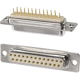 מחבר D-TYPE למעגל מודפס - נקבה 25 מגעים MULTICOMP