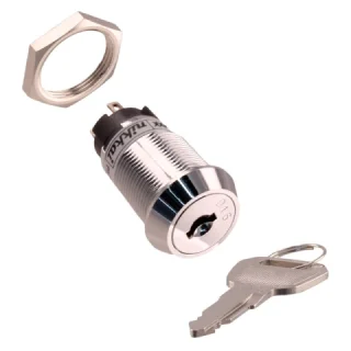 מפסק מנעול ומפתח - DPST - 3POS - MOM/OFF/MOM - 1K/P MULTICOMP