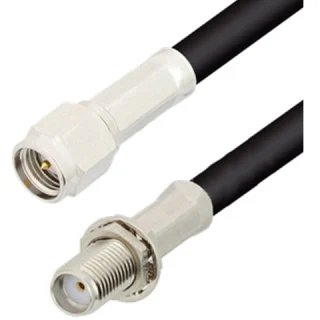 כבל קואקסיאלי - SMA (M) ~ SMA (F-B/H) - RG58 - 0.25M MULTICOMP