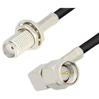 כבל קואקסיאלי - SMA (M-R/A) ~ SMA (F-B/H) - RG174 - 0.25M MULTICOMP