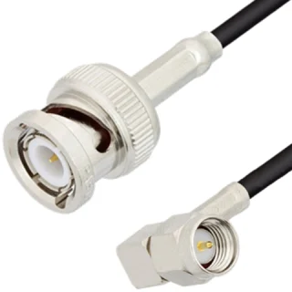 כבל קואקסיאלי - SMA (M-R/A) ~ BNC (M) - RG174 - 1.5M MULTICOMP