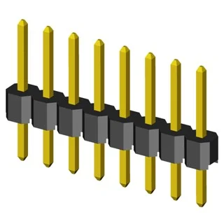 מחבר למעגל מודפס - זכר/זכר - ישר 10 מגעים - שורה אחת MULTICOMP