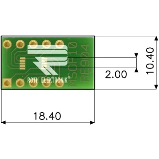 לוח מתאם לרכיבי MSOP-10 ~ DIP - SMD ROTH ELEKTRONIK