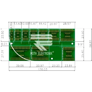לוח מתאמים לרכיבי TSSOP ~ DIP - SMD ROTH ELEKTRONIK