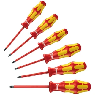 WERA KRAFTFORM NON-ROLL VDE INSULATED SCREWDRIVER SET - 167I/6