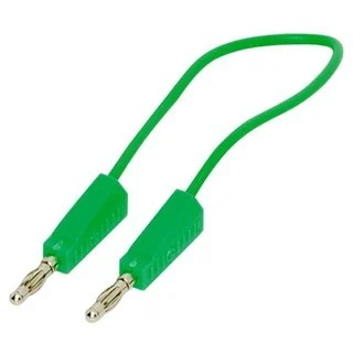 כבל בדיקה - 4MM PLUG ~ 4MM PLUG 1M - בידוד ירוק PRO-SIGNAL