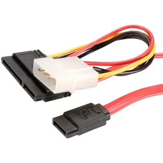 כבל למחשב - (1M - SATA 7P (M) + MOLEX 4P ~ SATA 22P (M ROLINE