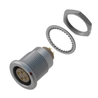 מחבר LEMO - נקבה להלחמה לפנל - 10 מגעים - EGG.2B.310.CLL LEMO