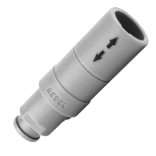 מחבר אפור REDEL - נקבה להלחמה לכבל - 3 מגעים - PRH.N0.3GL.AC65GZ REDEL