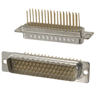 מחבר D-TYPE לחיבור WIRE-WRAP - זכר 50 מגעים NORCOMP