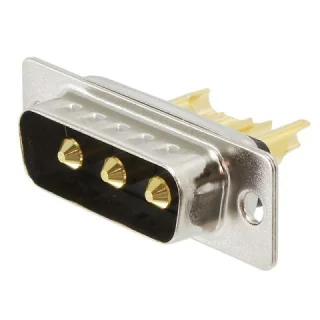 מחבר D-TYPE COMBO - זכר להלחמה לכבל - 20A - DA-3W3 NORCOMP