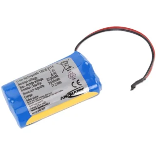 סוללת ליתיום נטענת עם חוטי הלחמה - 7.4V / 2.6AH ANSMANN