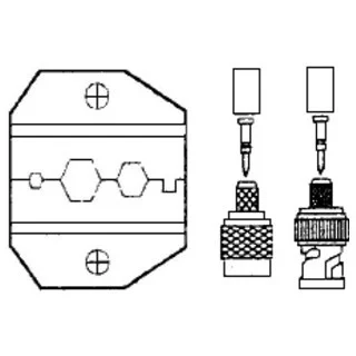 שפתיים ללוחץ אוניברסלי - RG58 , RG223 , RG59 DURATOOL