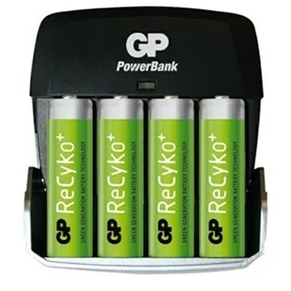 מטען מיני מהיר + 4 סוללות ReCyKo GP BATTERIES