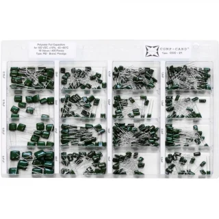 קיט קבלים פוליאסטר - 16 ערכים - 405 יחידות - NOVA CCC-21 NOVA