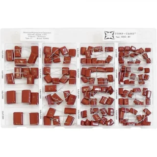 קיט קבלים פוליאסטר - 8 ערכים - 135 יחידות - NOVA CCC-61 NOVA