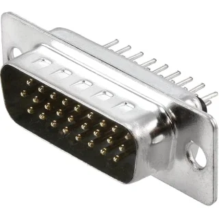 מחבר D-TYPE HIGH DENSITY למעגל מודפס - זכר 26 מגעים MULTICOMP