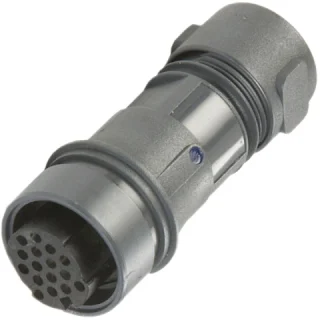מחבר תעשייתי PXP6011 - נקבה ללחיצה לכבל - פין נקבה - 16 מגעים BULGIN