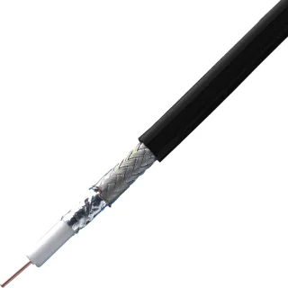 כבל קואקס מקצועי - RG59 HI-RES - בידוד שחור - VAN DAMME VAN DAMME